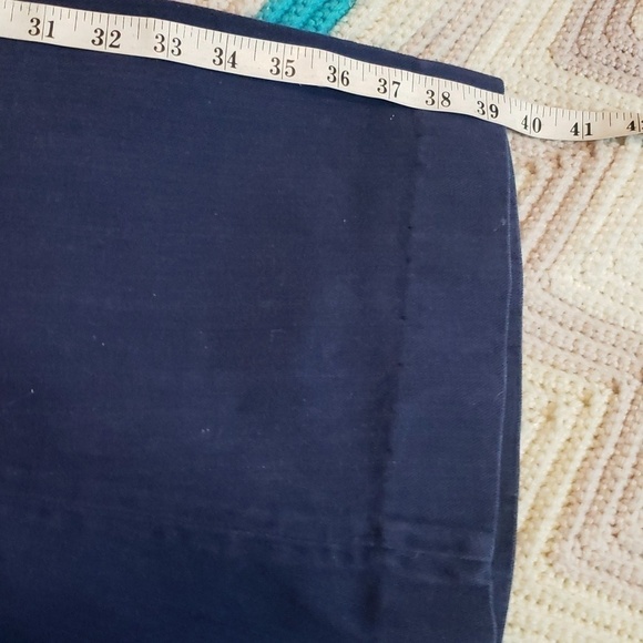 vintage high waist jeans SKIVA indigo denim pants with houses stitched on - Picture 9 of 12